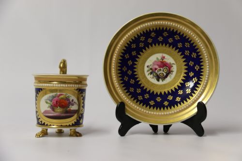 A Superb Early 19th C English Porcelain  Cabinet Cup and Saucer