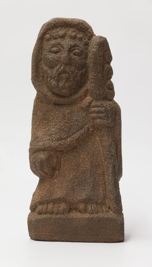 A Primitive Carved Sandstone Celtic Style Figure, Circa 1890