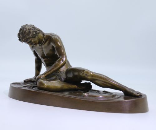 A Fine Mid 19th Century Italian Grand Tour Bronze Study Taken from the Antique the Dying Gaul.