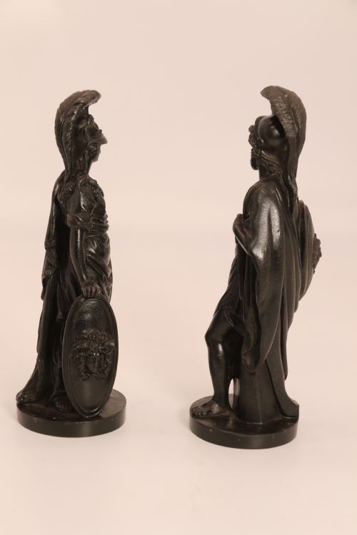 A RARE PAIR OF MID 19TH C GRAND TOUR BRONZE FIGURES OF ATHENA AND ZEUS - ADDITIONAL PHOTO 3