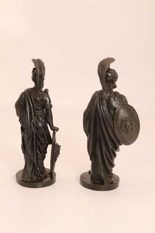 A RARE PAIR OF MID 19TH C GRAND TOUR BRONZE FIGURES OF ATHENA AND ZEUS - ADDITIONAL PHOTO 4