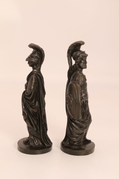 A RARE PAIR OF MID 19TH C GRAND TOUR BRONZE FIGURES OF ATHENA AND ZEUS - ADDITIONAL PHOTO 8