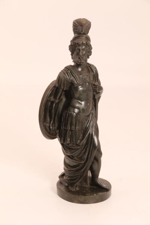 A RARE PAIR OF MID 19TH C GRAND TOUR BRONZE FIGURES OF ATHENA AND ZEUS - ADDITIONAL PHOTO 9