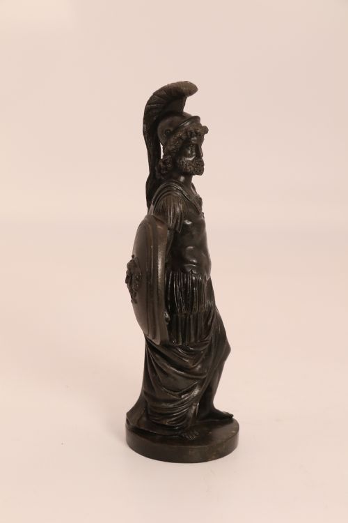 A RARE PAIR OF MID 19TH C GRAND TOUR BRONZE FIGURES OF ATHENA AND ZEUS - ADDITIONAL PHOTO 10