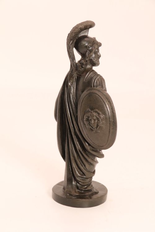 A RARE PAIR OF MID 19TH C GRAND TOUR BRONZE FIGURES OF ATHENA AND ZEUS - ADDITIONAL PHOTO 11