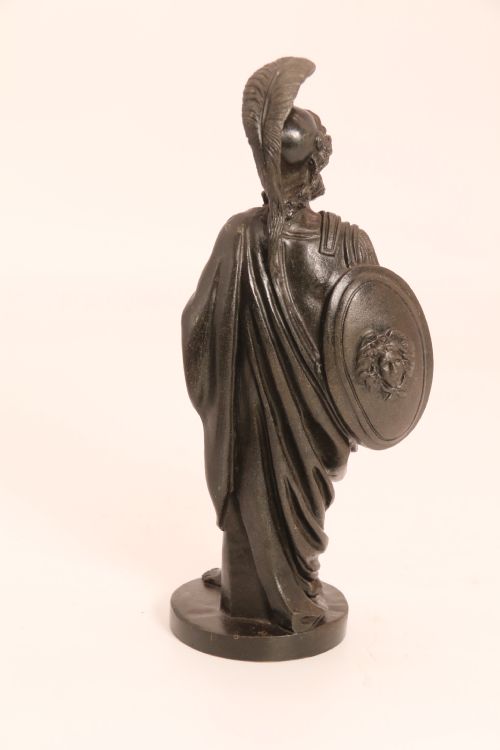 A RARE PAIR OF MID 19TH C GRAND TOUR BRONZE FIGURES OF ATHENA AND ZEUS - ADDITIONAL PHOTO 12