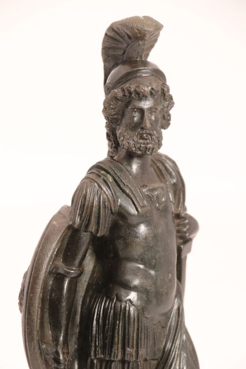 A RARE PAIR OF MID 19TH C GRAND TOUR BRONZE FIGURES OF ATHENA AND ZEUS - ADDITIONAL PHOTO 16
