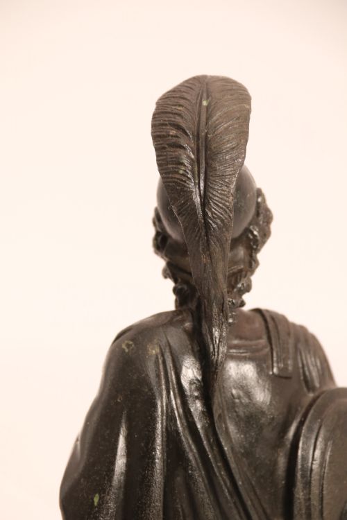 A RARE PAIR OF MID 19TH C GRAND TOUR BRONZE FIGURES OF ATHENA AND ZEUS - ADDITIONAL PHOTO 18