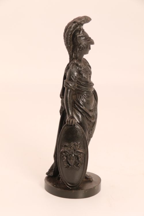 A RARE PAIR OF MID 19TH C GRAND TOUR BRONZE FIGURES OF ATHENA AND ZEUS - ADDITIONAL PHOTO 21