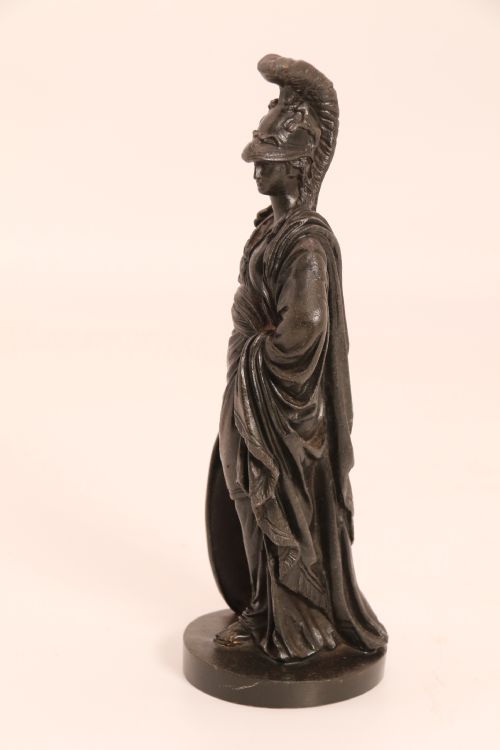 A RARE PAIR OF MID 19TH C GRAND TOUR BRONZE FIGURES OF ATHENA AND ZEUS - ADDITIONAL PHOTO 25