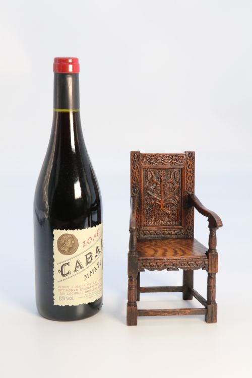 An Exceptional Miniature Country Oak Panelled and Carved Wainscot Armchair, Circa 1900

