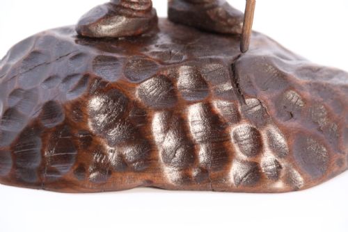 A RARE LATE 19TH CENTURY BLACK FOREST CARVED WALNUT FIGURE OF A GNOME - ADDITIONAL PHOTO 13