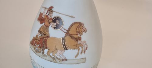 A LATE 19TH C FRENCH CLASSICAL GRECIAN STYLE GLASS VASE - ADDITIONAL PHOTO 12