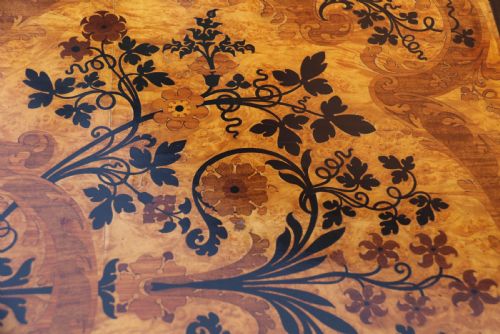ANTIQUE ENGLISH MID19TH CENTURY EXHIBITION QUALITY SATINWOOD AND MARQUETRY CENTRE OR LIBRARY TABLE - ADDITIONAL PHOTO 11