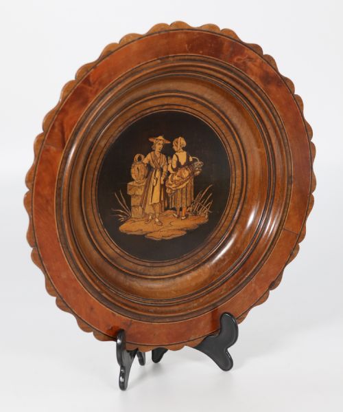 19TH CENTURY ITALIAN SORRENTO WARE OLIVEWOOD BOWL CIRCA 1860 - ADDITIONAL PHOTO 1