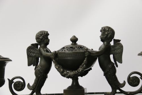 EMPIRE PERIOD BRONZE AND MARBLE DESK TOP INKSTAND BY LEFEBVRE OF BELGIUM CIRCA 1820 - ADDITIONAL PHOTO 21
