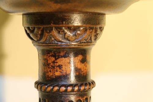 ANTIQUE ENGLISH CHIPPENDALE MAHOGANY CANDLE STAND - ADDITIONAL PHOTO 2