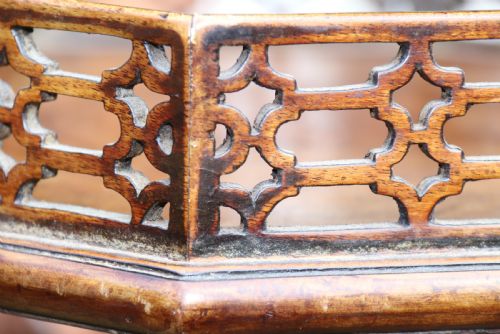 ANTIQUE ENGLISH CHIPPENDALE MAHOGANY CANDLE STAND - ADDITIONAL PHOTO 20