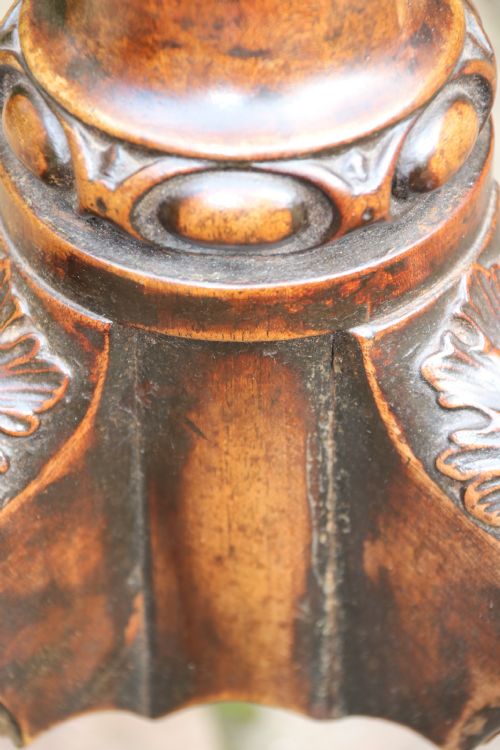 ANTIQUE ENGLISH CHIPPENDALE MAHOGANY CANDLE STAND - ADDITIONAL PHOTO 21