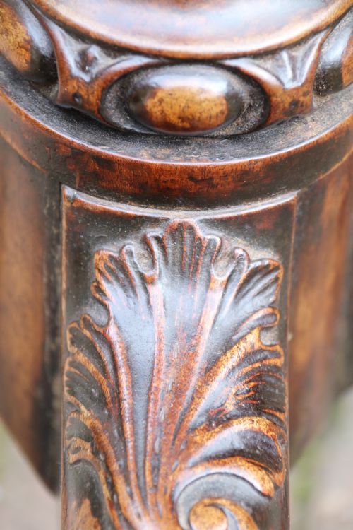 ANTIQUE ENGLISH CHIPPENDALE MAHOGANY CANDLE STAND - ADDITIONAL PHOTO 22