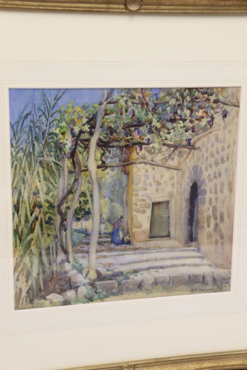 A CHARMING WATER COLOUR PAINTING OF CORFU CIRCA 1920 BY EDITH E CASWALL - ADDITIONAL PHOTO 1