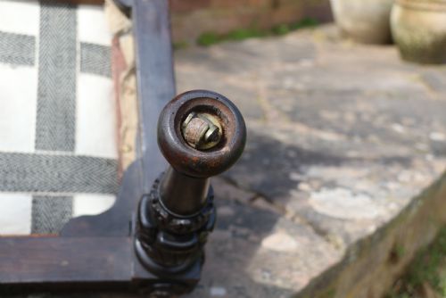 19TH CENTURY ORNATELY CARVED WALNUT HIGH BACKED CHAIR - ADDITIONAL PHOTO 27