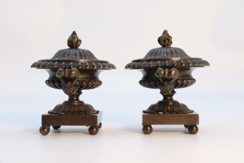ANTIQUE ENGLISH REGENCY PERIOD CLASSICAL BRONZE URNS CIRCA 1820 - ADDITIONAL PHOTO 22