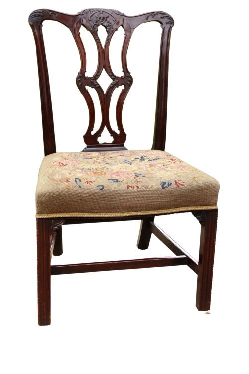 18th Century Chippendale Period Large Mahogany Chair Circa 1760