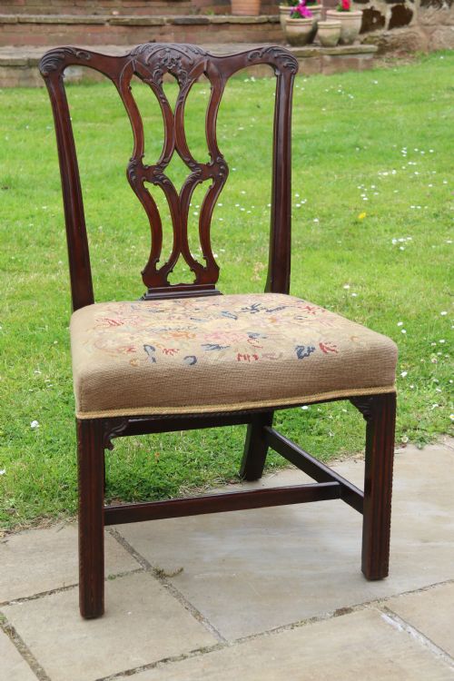 fig 1. 18th century Chippendale period large mahogany chair circa 1760