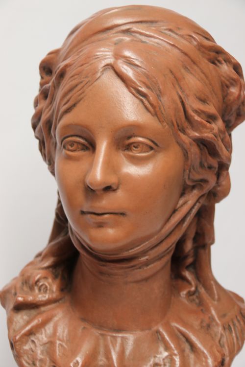 A Large French Terracotta Depicting the Bust of Queen Luise of Prussia.