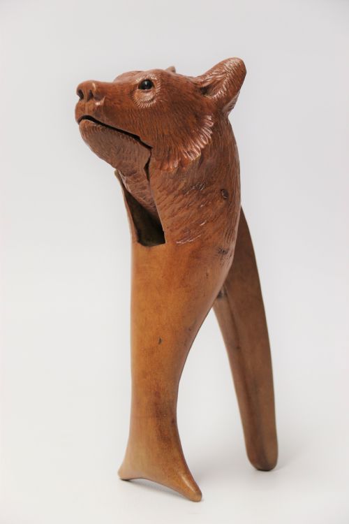 Antique Hand Carved Bear Nut Cracker Circa 1900
