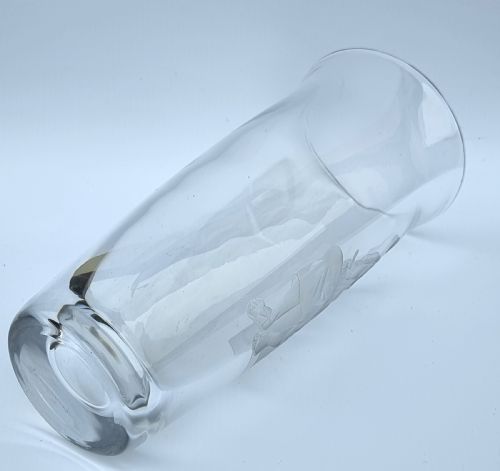 ENGLISH WHEEL ENGRAVED GLASS VASE WITH SOCRATES THE GREEK PHILOSOPHER - ADDITIONAL PHOTO 11