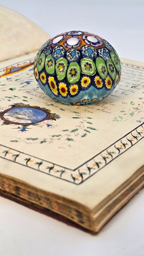 A Rare and Beautiful Millefiori Glass Paperweight