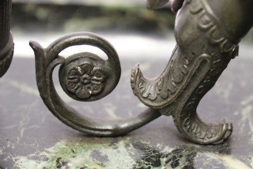 EMPIRE PERIOD BRONZE AND MARBLE DESK TOP INKSTAND BY LEFEBVRE OF BELGIUM CIRCA 1820 - ADDITIONAL PHOTO 10