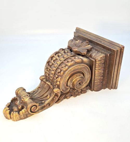 A PAIR OF CARVED GILTWOOD WALL BRACKETS - ADDITIONAL PHOTO 16