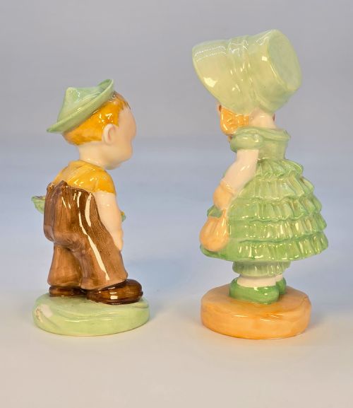 A RARE PAIR OF MABEL LUCIE ATTWELL SHELLEY PORCELAIN FIGURES C 1930 - ADDITIONAL PHOTO 4
