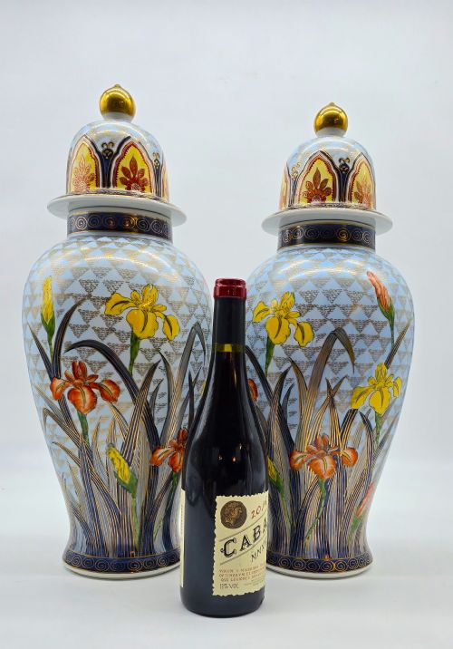 fig 2. A large pair of Japanese painted porcelain ginger jars C 1920