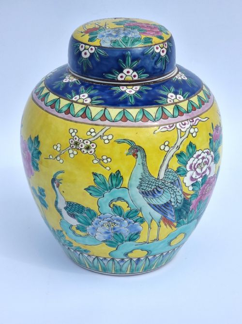 A PAIR OF HAND PAINTED CHINESE GINGER JARS CIRCA 1930 - ADDITIONAL PHOTO 12