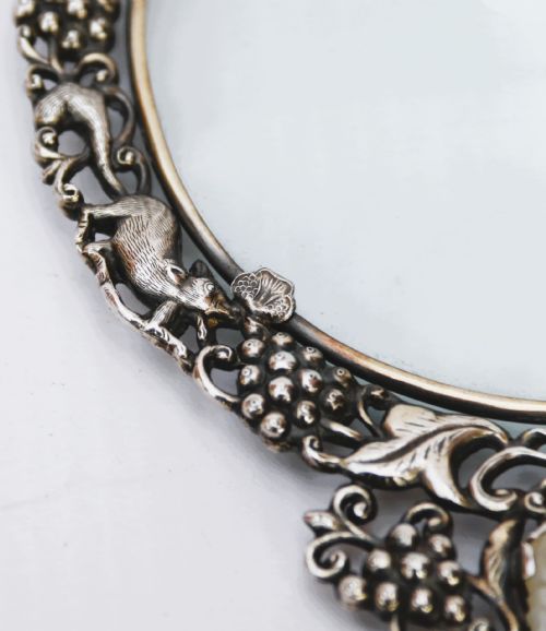 CHINESE SILVER AND JADE MAGNIFYING GLASS RARE 19TH CENTURY - ADDITIONAL PHOTO 6