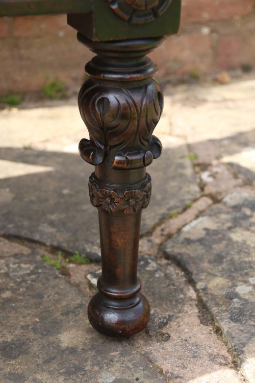 19TH CENTURY ORNATELY CARVED WALNUT HIGH BACKED CHAIR - ADDITIONAL PHOTO 19