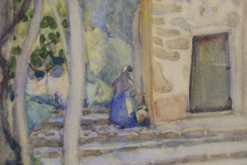 A CHARMING WATER COLOUR PAINTING OF CORFU CIRCA 1920 BY EDITH E CASWALL - ADDITIONAL PHOTO 7