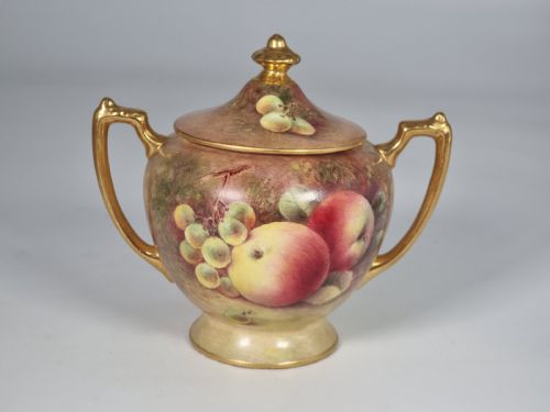 A PAIR OF COALPORT VASES HAND PAINTED WITH FRUIT BY RICHARD BUDD - ADDITIONAL PHOTO 10