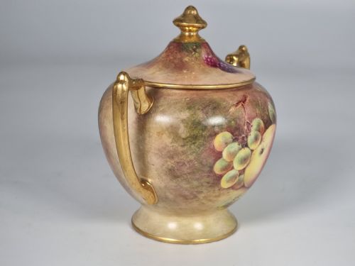 A PAIR OF COALPORT VASES HAND PAINTED WITH FRUIT BY RICHARD BUDD - ADDITIONAL PHOTO 20