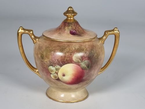 A PAIR OF COALPORT VASES HAND PAINTED WITH FRUIT BY RICHARD BUDD - ADDITIONAL PHOTO 21