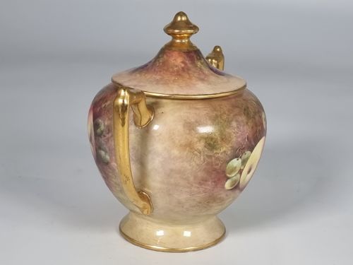 A PAIR OF COALPORT VASES HAND PAINTED WITH FRUIT BY RICHARD BUDD - ADDITIONAL PHOTO 22