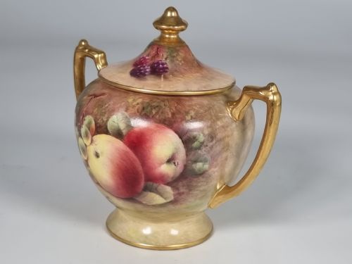 A PAIR OF COALPORT VASES HAND PAINTED WITH FRUIT BY RICHARD BUDD - ADDITIONAL PHOTO 23
