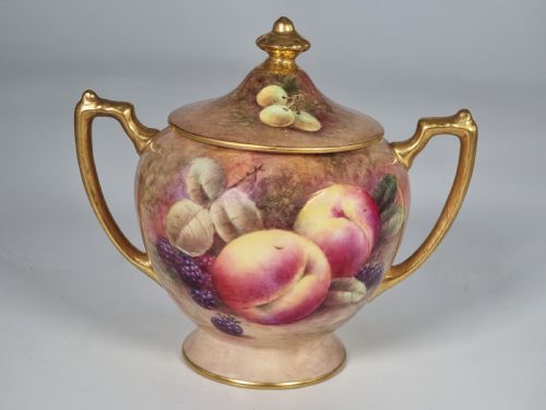 A PAIR OF COALPORT VASES HAND PAINTED WITH FRUIT BY RICHARD BUDD - ADDITIONAL PHOTO 24