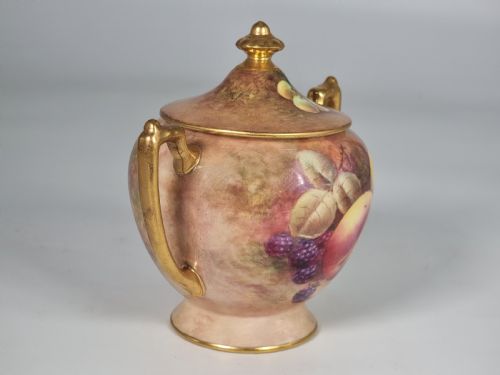 A PAIR OF COALPORT VASES HAND PAINTED WITH FRUIT BY RICHARD BUDD - ADDITIONAL PHOTO 25