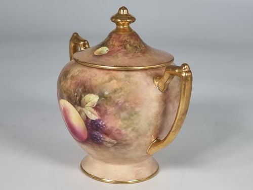 A PAIR OF COALPORT VASES HAND PAINTED WITH FRUIT BY RICHARD BUDD - ADDITIONAL PHOTO 26