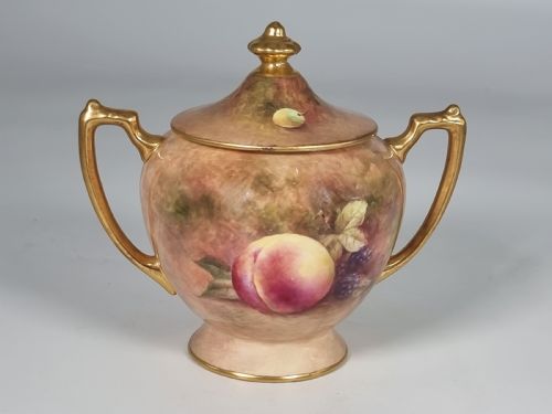 A PAIR OF COALPORT VASES HAND PAINTED WITH FRUIT BY RICHARD BUDD - ADDITIONAL PHOTO 27